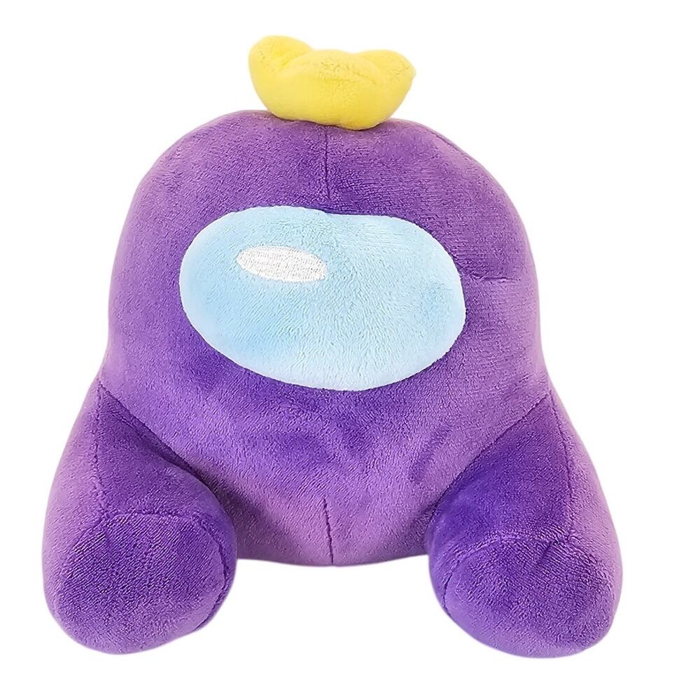 Among Us Purple Crewmate Plush Crown Hat Stuffed Animal 2021 Innersloth 7”